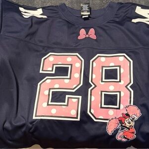 Disney Navy and Pink Polka Dot Jersey